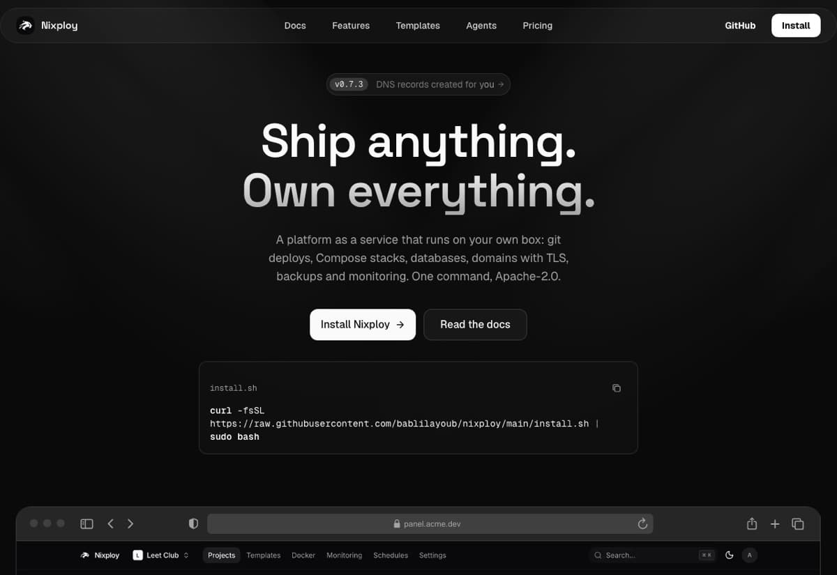 Nixploy — Self-hosted PaaS