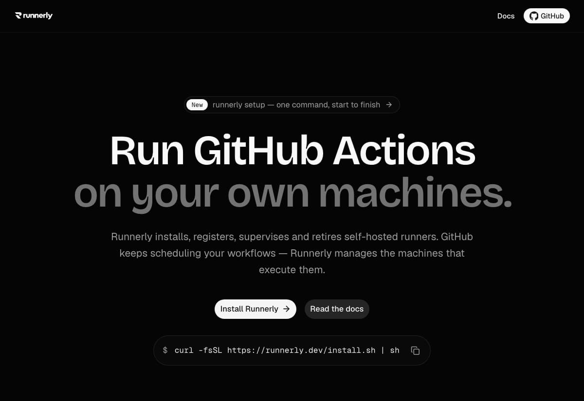 Runnerly — CI/CD Tooling